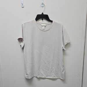 H&M Cream Short Sleeve Top - Size XXL